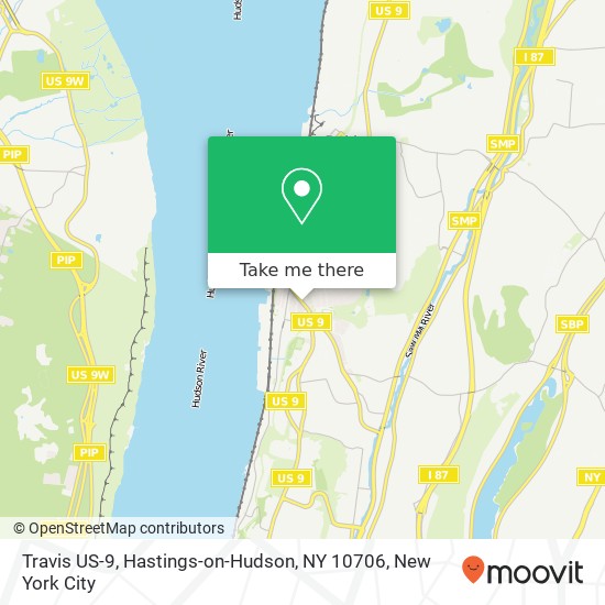 Mapa de Travis US-9, Hastings-on-Hudson, NY 10706