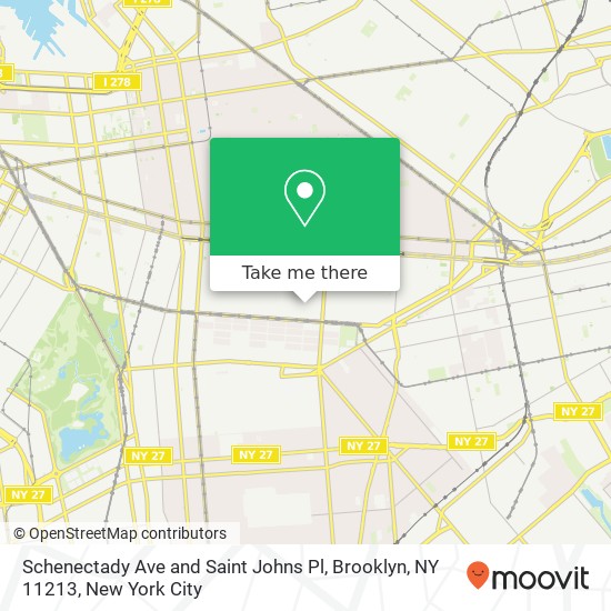 Mapa de Schenectady Ave and Saint Johns Pl, Brooklyn, NY 11213