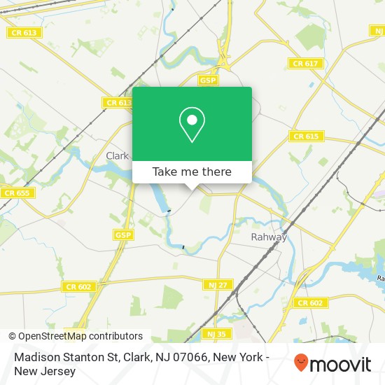 Mapa de Madison Stanton St, Clark, NJ 07066