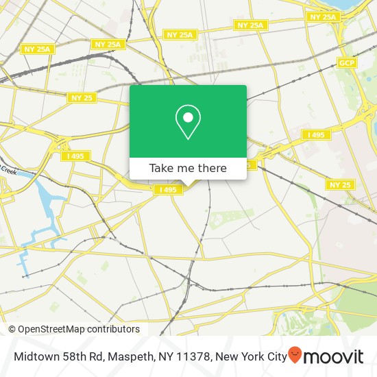 Mapa de Midtown 58th Rd, Maspeth, NY 11378