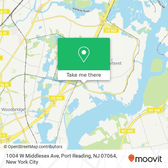 Mapa de 1004 W Middlesex Ave, Port Reading, NJ 07064