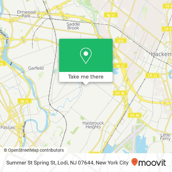 Summer St Spring St, Lodi, NJ 07644 map