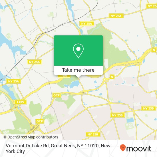 Mapa de Vermont Dr Lake Rd, Great Neck, NY 11020