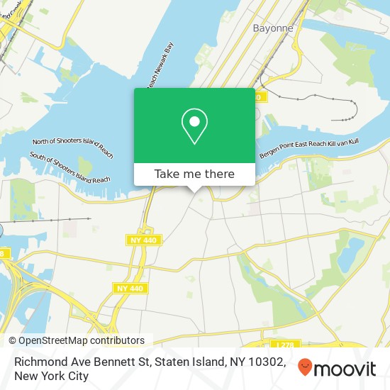 Richmond Ave Bennett St, Staten Island, NY 10302 map