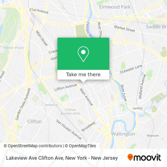 Mapa de Lakeview Ave Clifton Ave