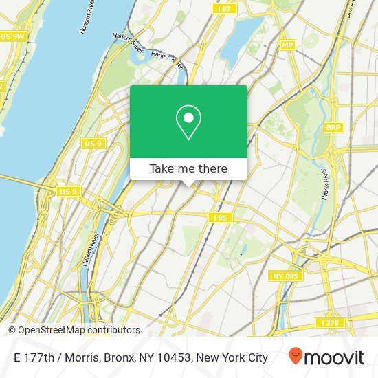 Mapa de E 177th / Morris, Bronx, NY 10453