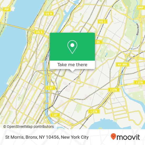 Mapa de St Morris, Bronx, NY 10456