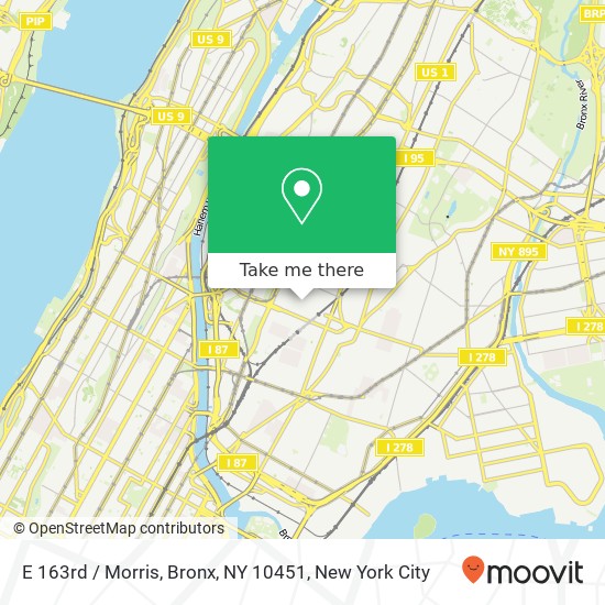 E 163rd / Morris, Bronx, NY 10451 map