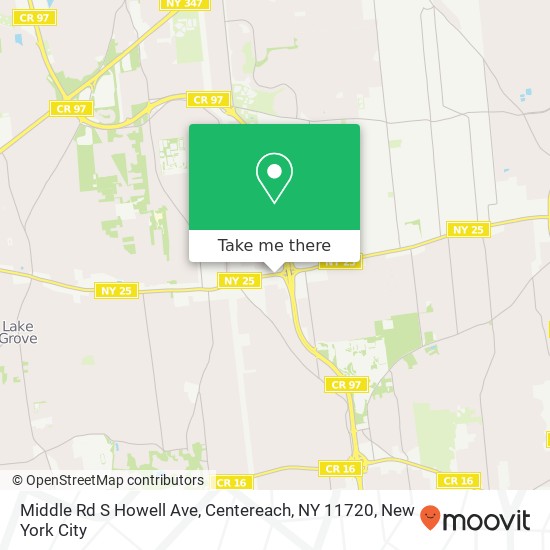 Middle Rd S Howell Ave, Centereach, NY 11720 map
