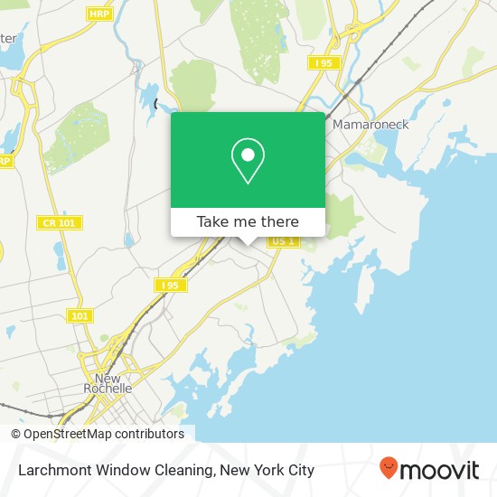 Larchmont Window Cleaning map