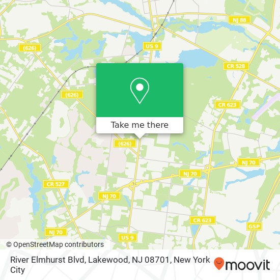 River Elmhurst Blvd, Lakewood, NJ 08701 map