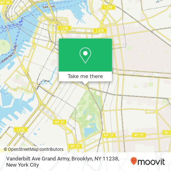 Vanderbilt Ave Grand Army, Brooklyn, NY 11238 map