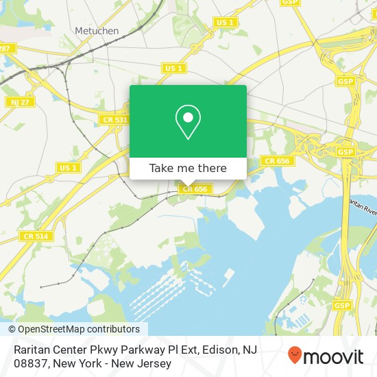Mapa de Raritan Center Pkwy Parkway Pl Ext, Edison, NJ 08837