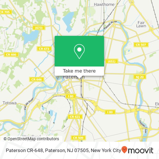 Mapa de Paterson CR-648, Paterson, NJ 07505