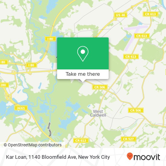 Mapa de Kar Loan, 1140 Bloomfield Ave