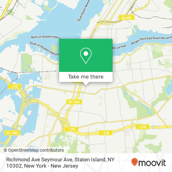 Mapa de Richmond Ave Seymour Ave, Staten Island, NY 10302