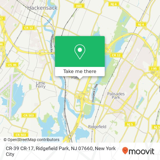 Mapa de CR-39 CR-17, Ridgefield Park, NJ 07660