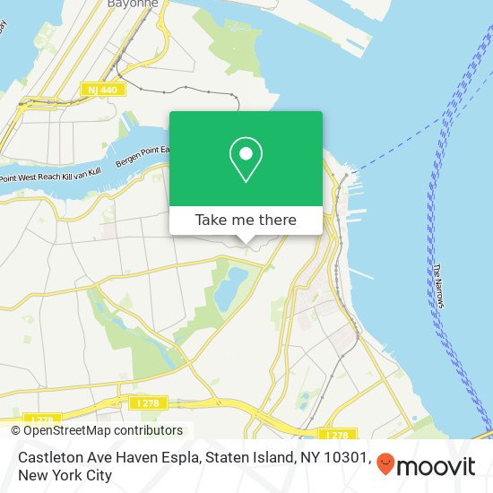 Mapa de Castleton Ave Haven Espla, Staten Island, NY 10301