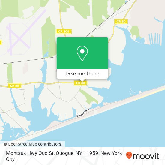 Mapa de Montauk Hwy Quo St, Quogue, NY 11959