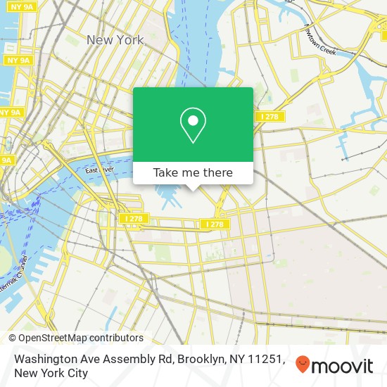 Washington Ave Assembly Rd, Brooklyn, NY 11251 map