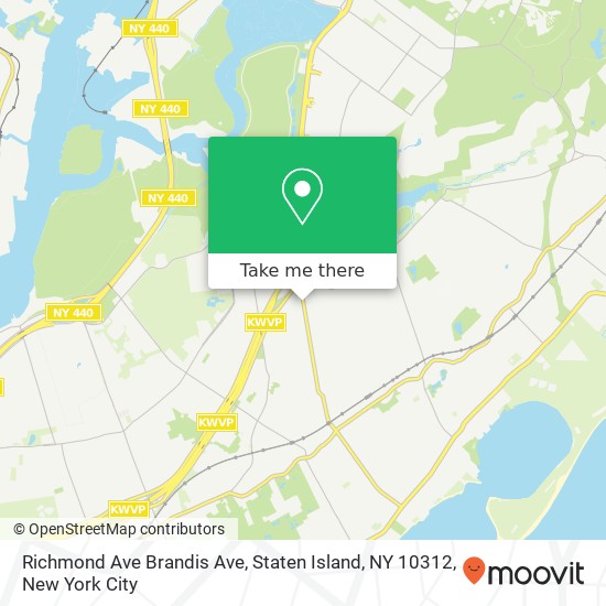 Mapa de Richmond Ave Brandis Ave, Staten Island, NY 10312