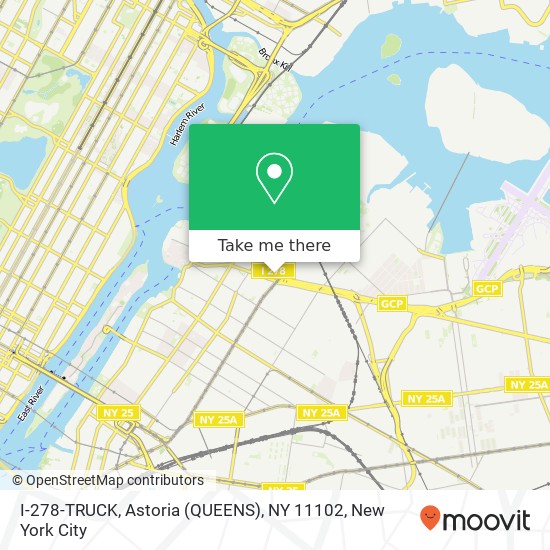Mapa de I-278-TRUCK, Astoria (QUEENS), NY 11102