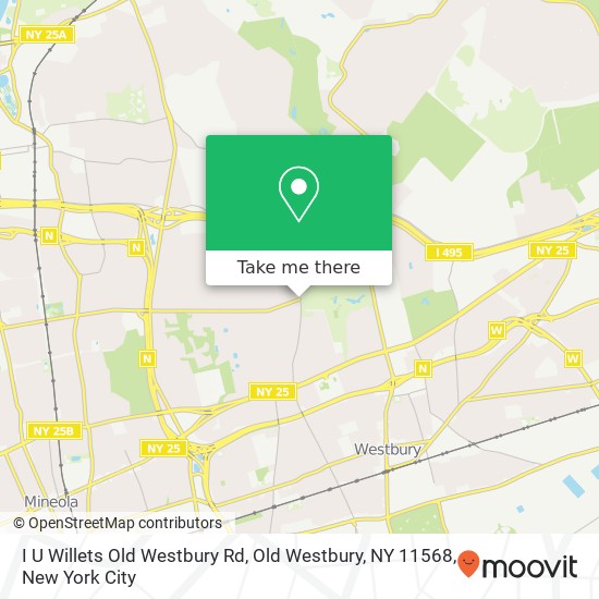 I U Willets Old Westbury Rd, Old Westbury, NY 11568 map