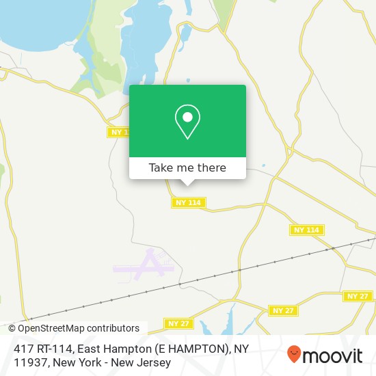Mapa de 417 RT-114, East Hampton (E HAMPTON), NY 11937