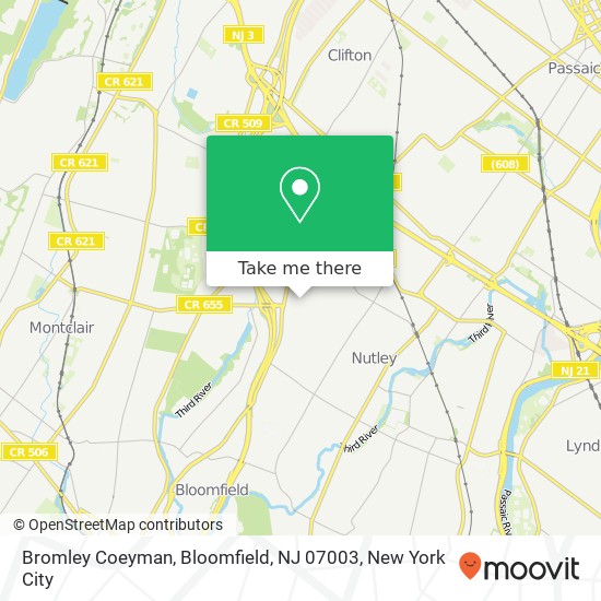 Bromley Coeyman, Bloomfield, NJ 07003 map