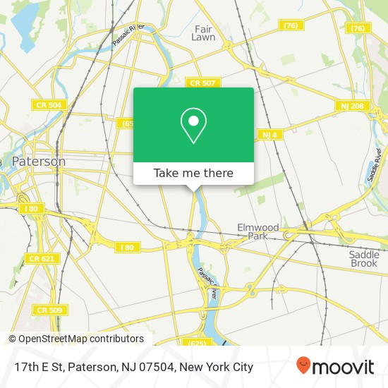 17th E St, Paterson, NJ 07504 map