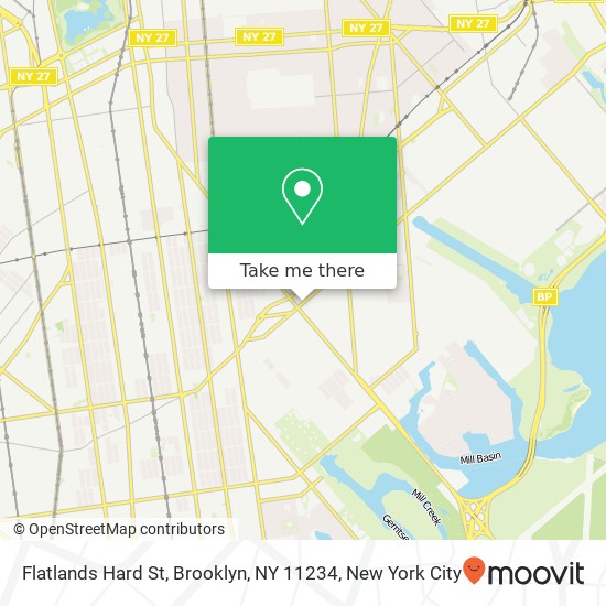 Mapa de Flatlands Hard St, Brooklyn, NY 11234