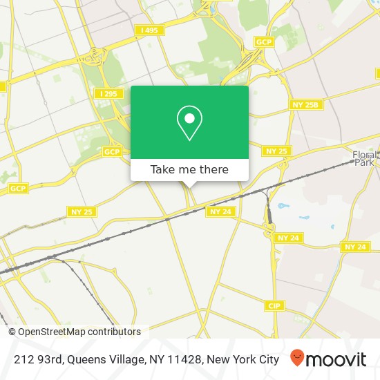 Mapa de 212 93rd, Queens Village, NY 11428