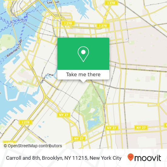 Mapa de Carroll and 8th, Brooklyn, NY 11215