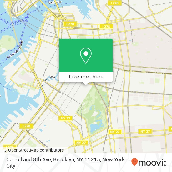 Mapa de Carroll and 8th Ave, Brooklyn, NY 11215