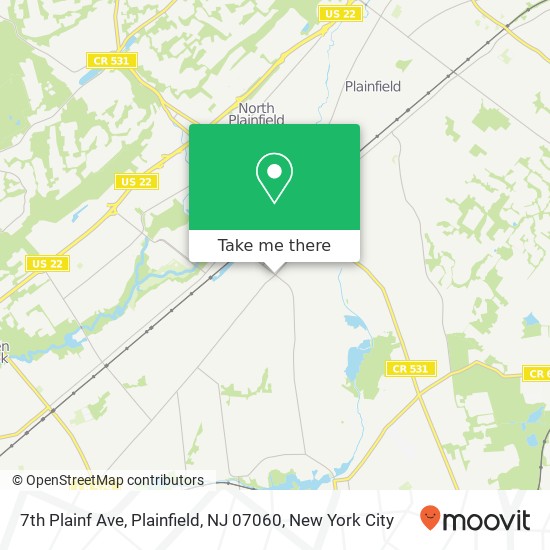 Mapa de 7th Plainf Ave, Plainfield, NJ 07060