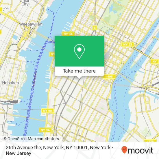 Mapa de 26th Avenue the, New York, NY 10001