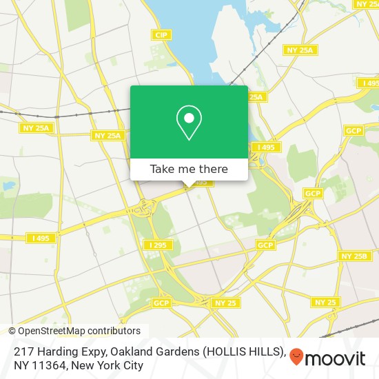 217 Harding Expy, Oakland Gardens (HOLLIS HILLS), NY 11364 map
