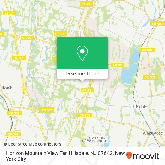 Horizon Mountain View Ter, Hillsdale, NJ 07642 map