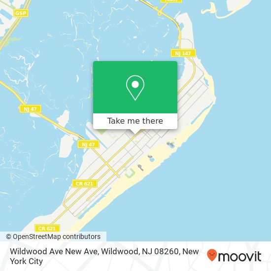 Mapa de Wildwood Ave New Ave, Wildwood, NJ 08260