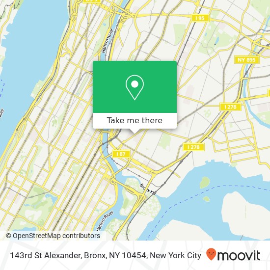 Mapa de 143rd St Alexander, Bronx, NY 10454