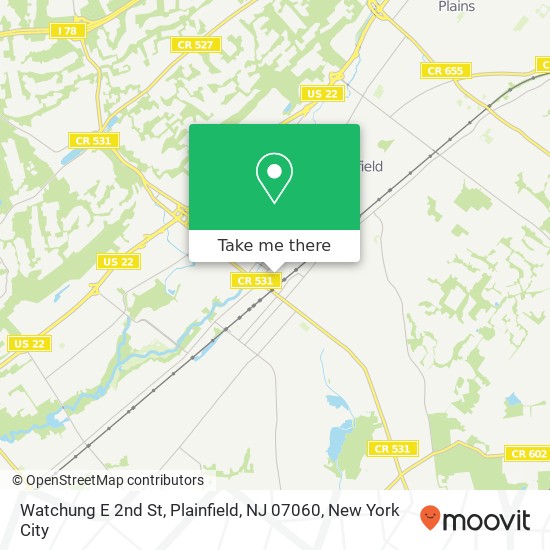 Watchung E 2nd St, Plainfield, NJ 07060 map