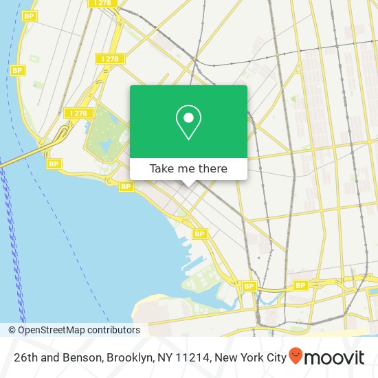 26th and Benson, Brooklyn, NY 11214 map