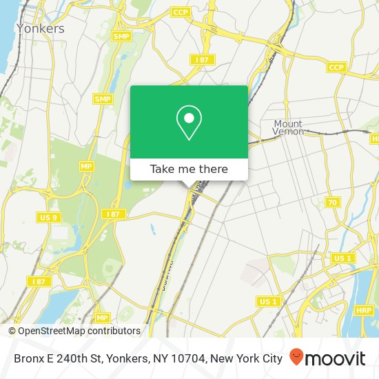 Mapa de Bronx E 240th St, Yonkers, NY 10704