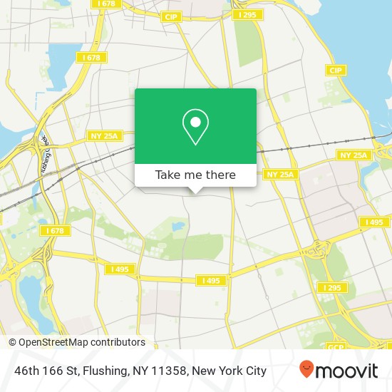 46th 166 St, Flushing, NY 11358 map