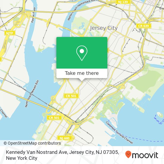 Kennedy Van Nostrand Ave, Jersey City, NJ 07305 map