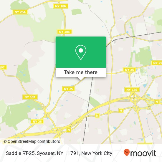 Mapa de Saddle RT-25, Syosset, NY 11791