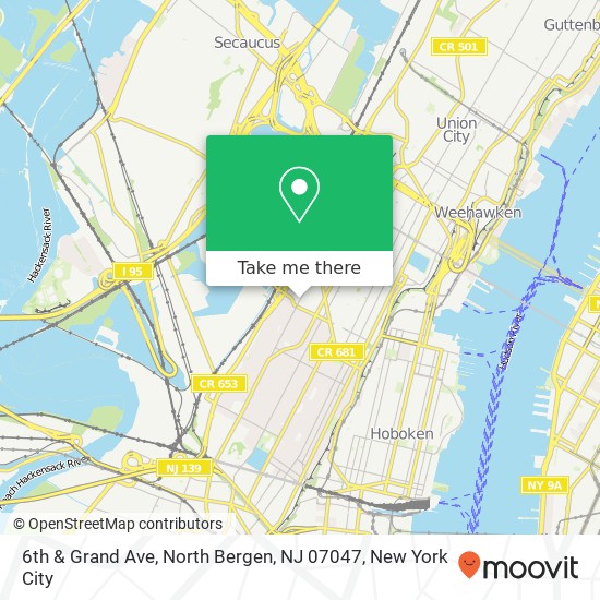 6th & Grand Ave, North Bergen, NJ 07047 map