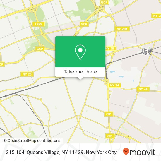 Mapa de 215 104, Queens Village, NY 11429