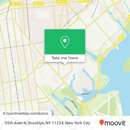 Mapa de 55th Aven N, Brooklyn, NY 11234