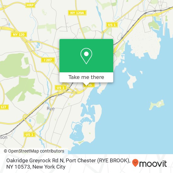 Oakridge Greyrock Rd N, Port Chester (RYE BROOK), NY 10573 map